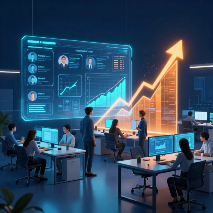 illustration CRM pour entreprise en croissance